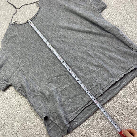 Bartolini Oversized Relaxed Knit Top Merino Wool Blend Made in Italy Size L Grey - Picture 10 of 13